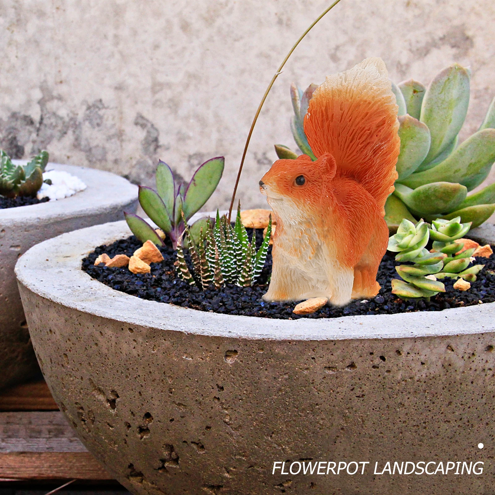 

10pcs Simulation Squirrel Ornament Premium Resin Decor Miniature Fairy Decoration Enviromentally Friendly Durable