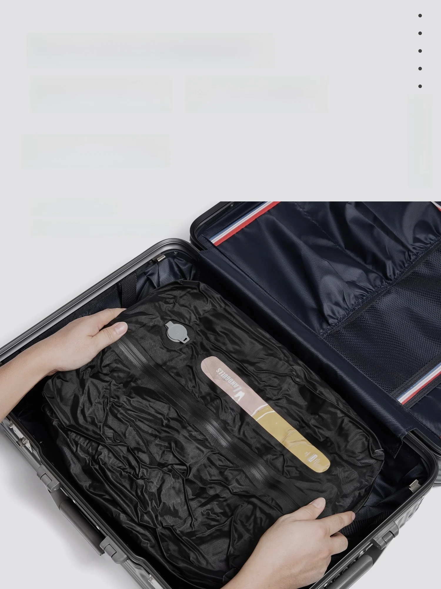 ランドガルズ真空圧縮バッグ-携帯用旅行荷物-防湿防水衣類収納バッグ-出張用