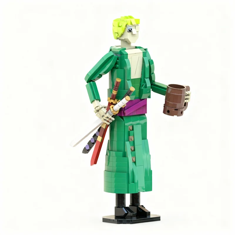 

600pcs MOC Roronoa Zoro Pirate Journey Model Building Blocks Construction Toy Christmas Gifts DIY Creative Idea Education Brick