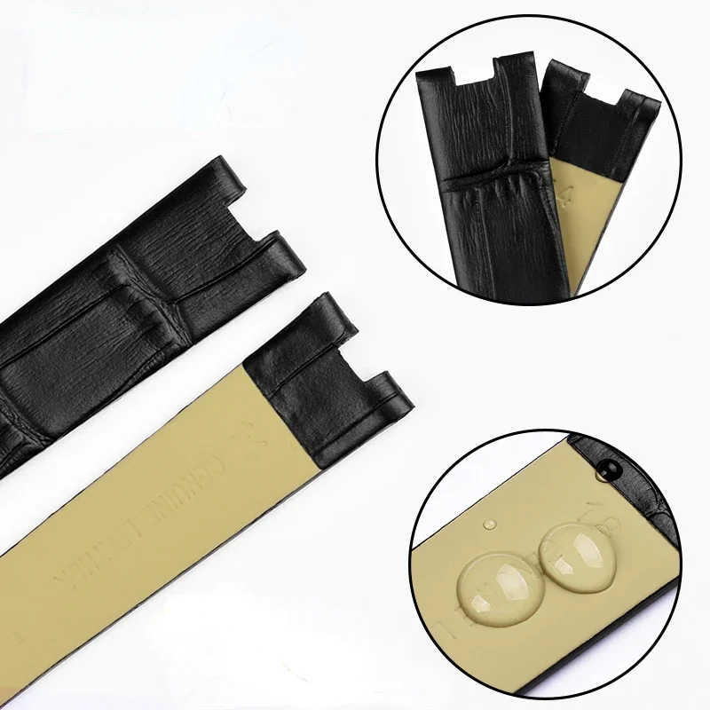 Genuine Leather Watchband for Rado Crystal Coupole R2285415 Male Female Notch Butterfly Buckle Watch Strap Accessories14 18mm