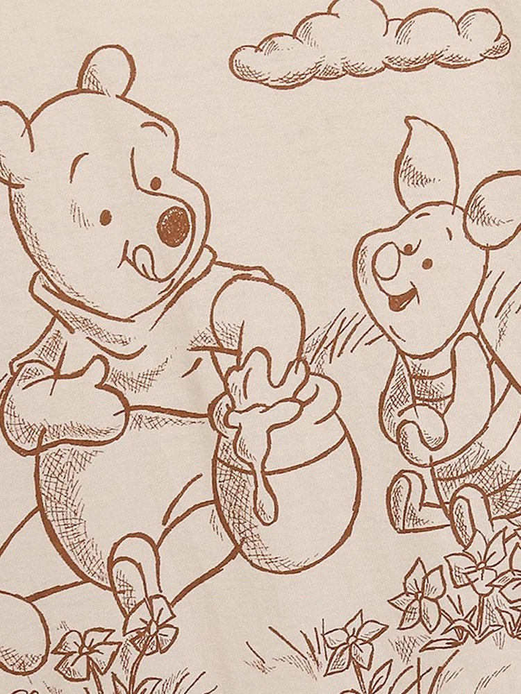 

Женская футболка с вышивкой и буквенным принтом Disney Winnie the Pooh Tigger Eeyore, пуловер с короткими рукавами и круглым вырезом, женские топы
