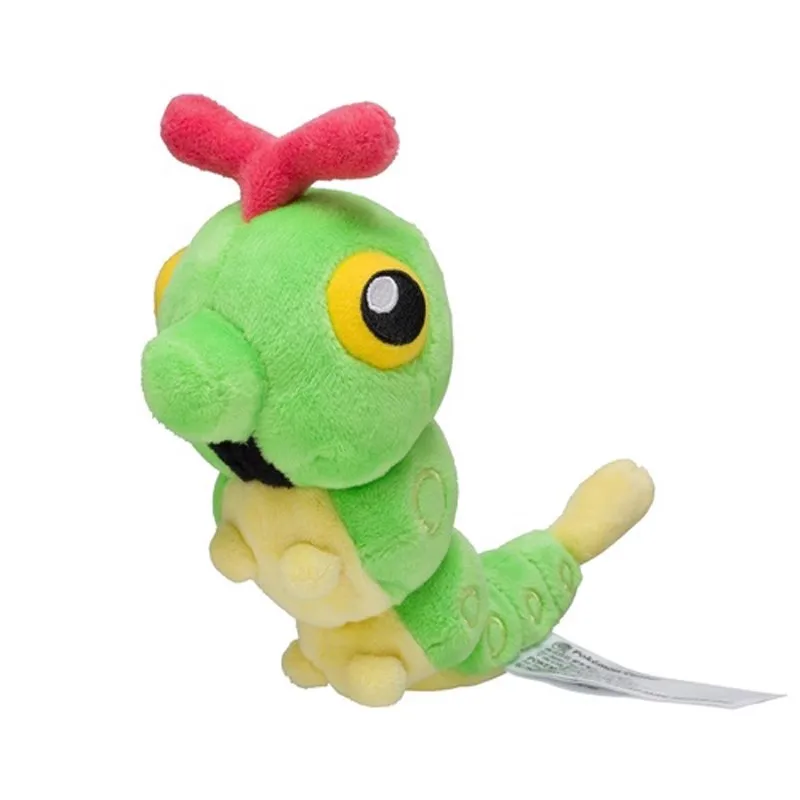 

Original Anime Games Pokemon Fit Caterpie Soft Plush Toy Doll Gift For Child