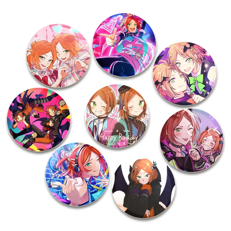 Hot Anime Ensemble Stars Button Pins Cute Cartoon Character Yuta Aoi 2 Wink Brooches Badge Bag Decor Fans Collect Friends Gift