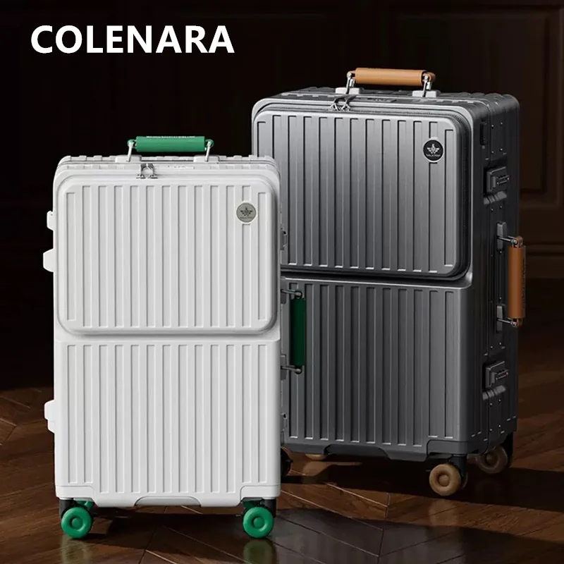 COLENARA Multifunctional Suitcase Front Opening Boarding Case Laptop Trolley Case USB Charging 20