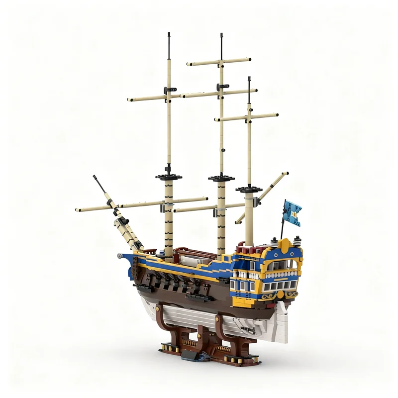 3262pcs MOC The Ship Götheborg Sweden Historic Display Icons Model Building Blocks Toy Education 3D Brick Idea Craft Birthday