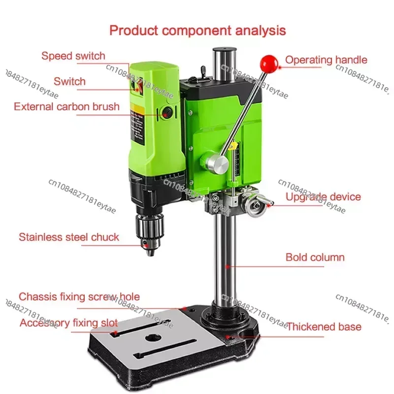 340W 480W 710W 1050W Electric Bench Drill Vise Fixture Drilling Machine Variable Speed Drilling Chuck 1-16mm DIY Wood Metal Tool