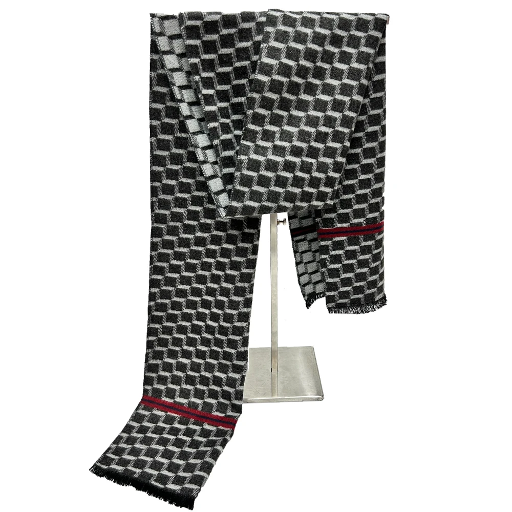 

Новый роскошный брендовый деловой мужской шарф, кашемировые шарфы, шаль, высококачественные зимние теплые шарфы для мужчин