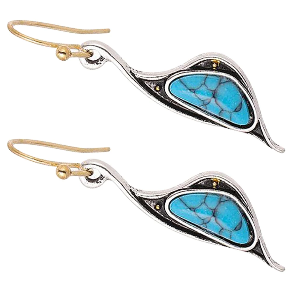 

Two Tone Earrings Drop Dangle for Women Cute Vintage Teen Girls Trendy Turquoise