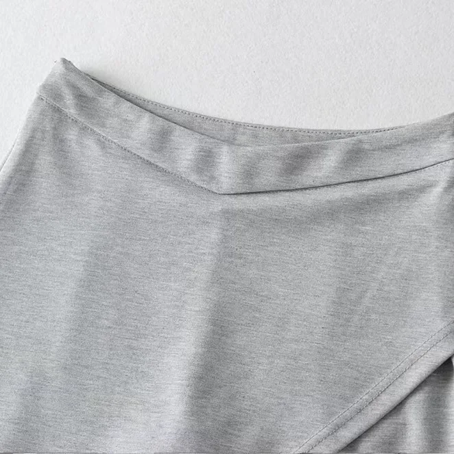

Summer High Waist A-Line Skirt Women's Design Sensation Asymmetrical Bodycon Pure Color Slimming ort Skirt