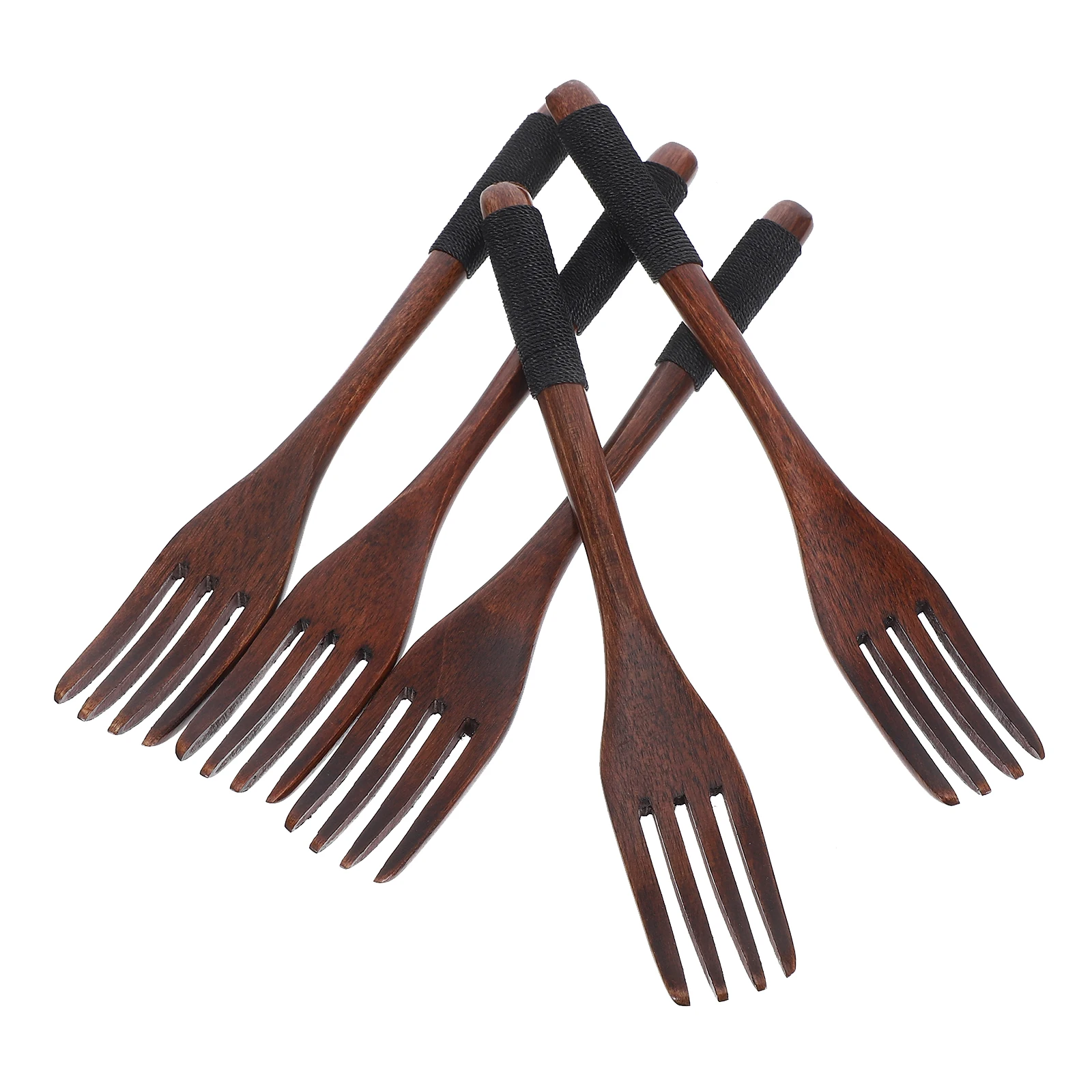 

5 pcs Children's Wooden Spoon Japanese Style H Forks Eco Friendly Small Cooking Utensils Versatile Use Wooden
