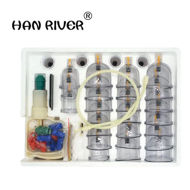 

massage Vacuum cupping set thicker magnetic aspirating cupping cans acupuncture massage suction cup with tube
