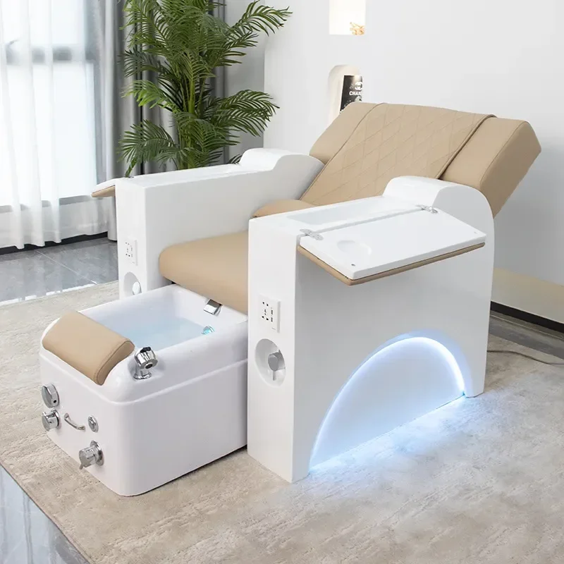 Bohore Electric Pedicure Chair Reclining Foot Spa Massage Sofa for Nail Art Eyelash Extension Eyebrow Tattoo Beauty Treatment