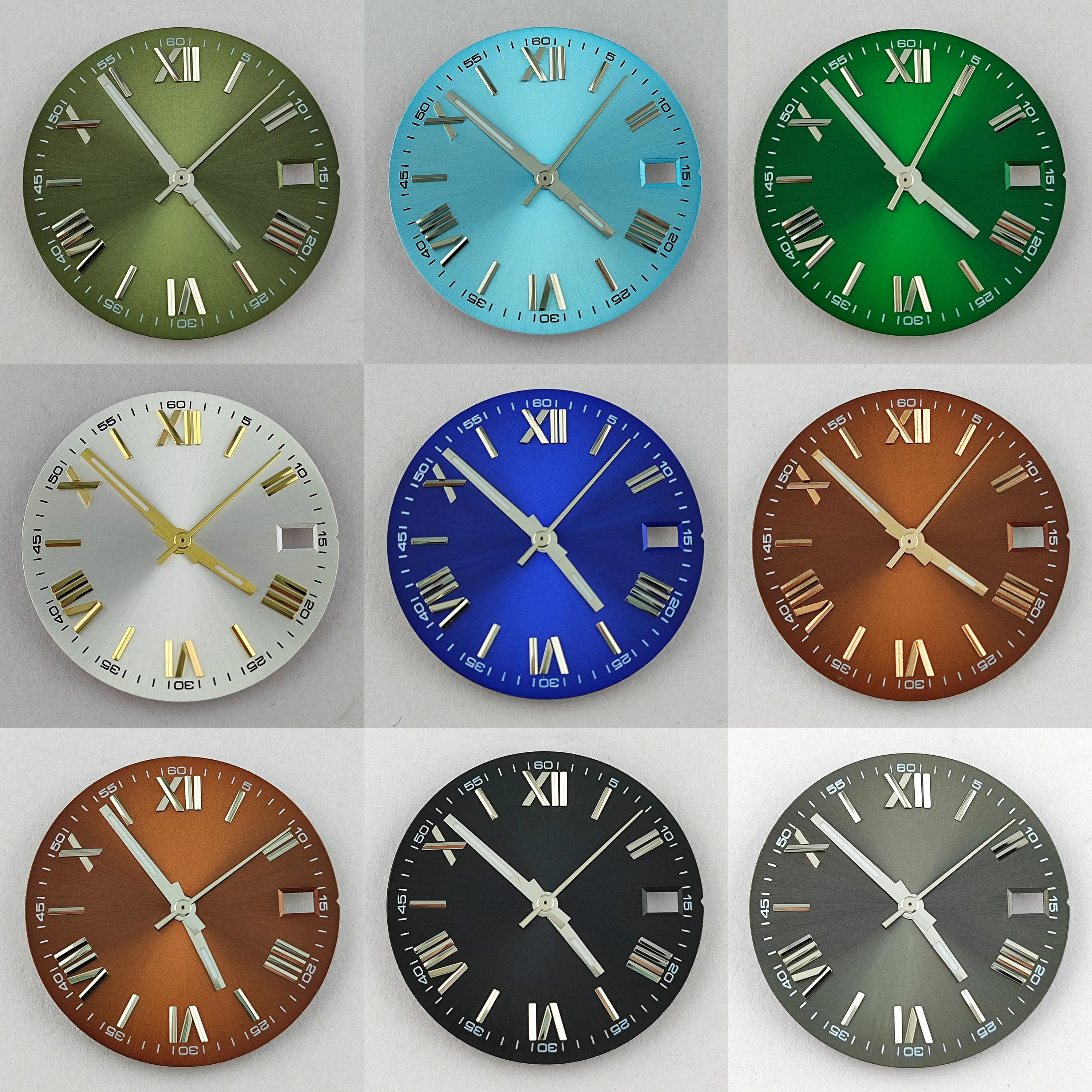 28,5 мм циферблат, совместимый с механизмом NH35nh36, сменные аксессуары для часов с персонализированным логотипом