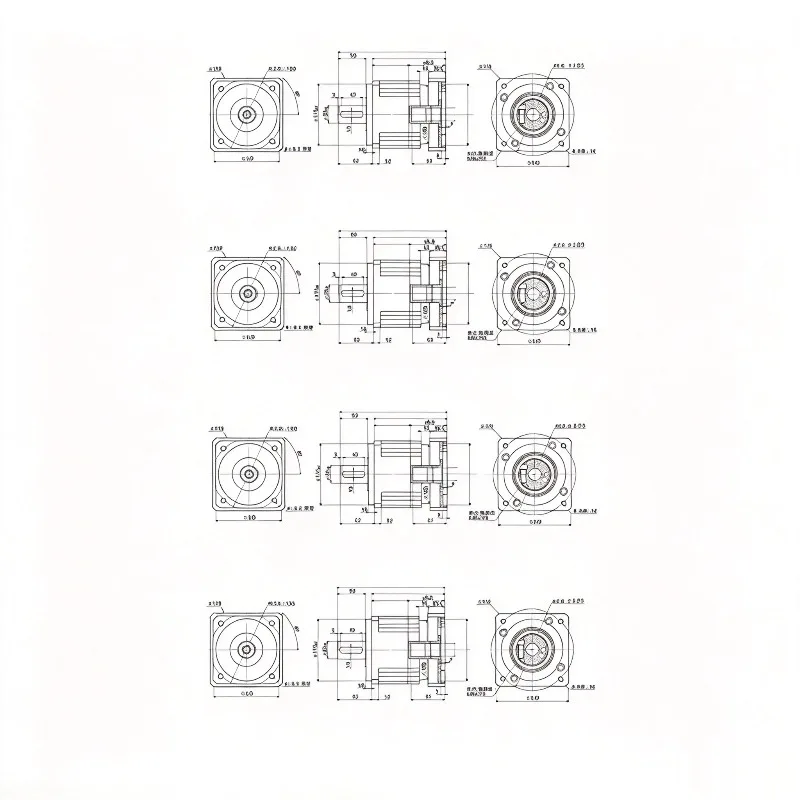 3 Arcmin 110mm/130mm Flange Helical Gearbox Gear Speed Reducer Servo MotorRatio 5:1-100:1 for Nema42 3-Phase Stepper Motor
