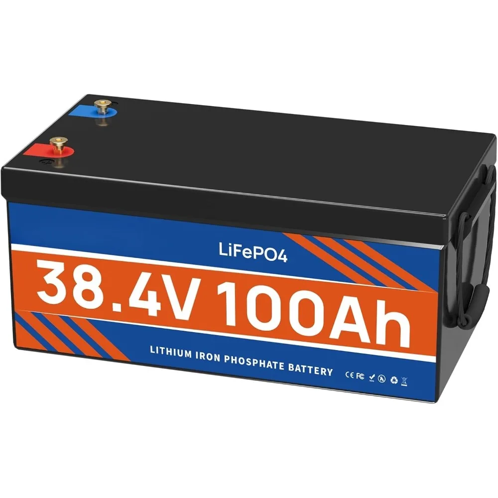 36V 100Ah 골프 카트 리튬 배터리, 36V LiFePO4 트롤링 모터 배터리, 500A 최대 전류, 저온 보호 딥 사이클