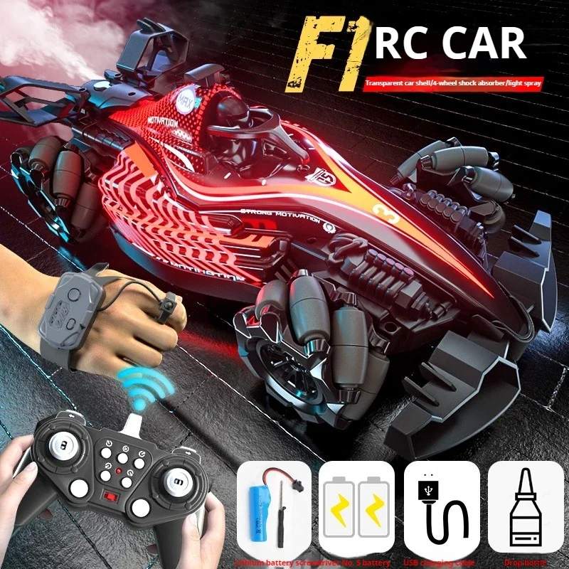 

35cm Formula 1 4x4 rc cars,remote control car,gesture sensing fart spray rc drift car,karting kawaii gift,hot wheels,kids toys