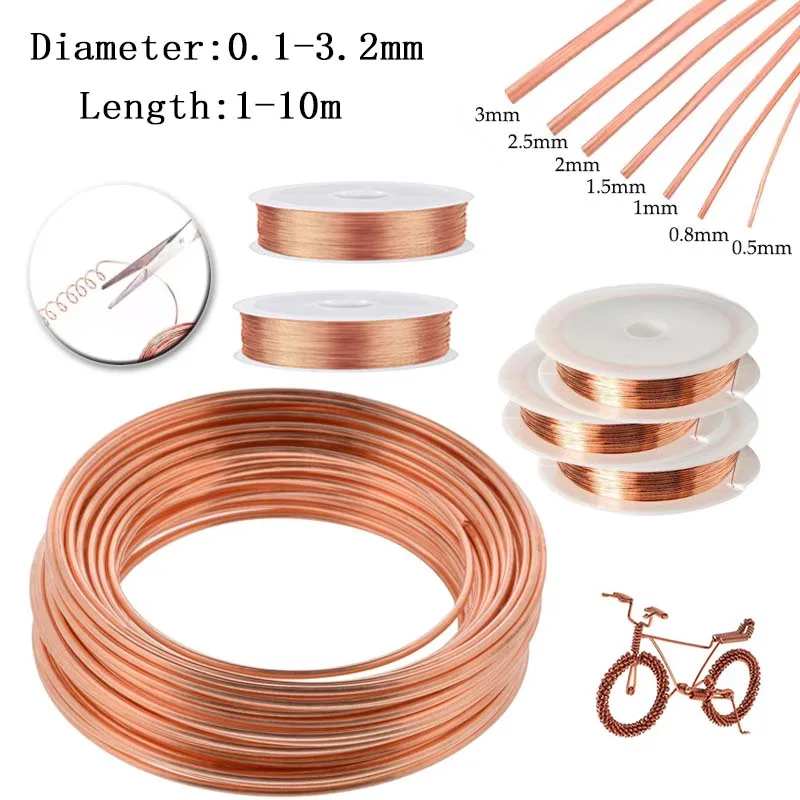 1-3 Roll Pure Coppers Enameled Wire 0.1-3.2mm Cable Coppers Wire Enameled Wire Enameled Coppers Wire Coil Coppers Wire 1-10 Mete