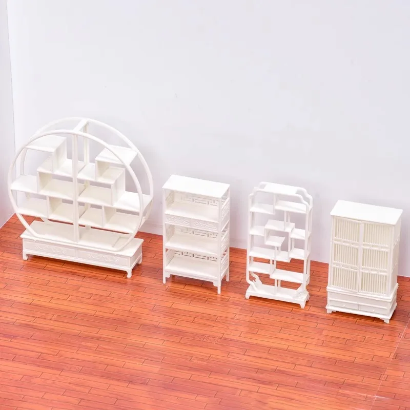 1:25 handgemaakte zandtafel model Chinese stijl interieur scène met palissander kasten kasten huistype display