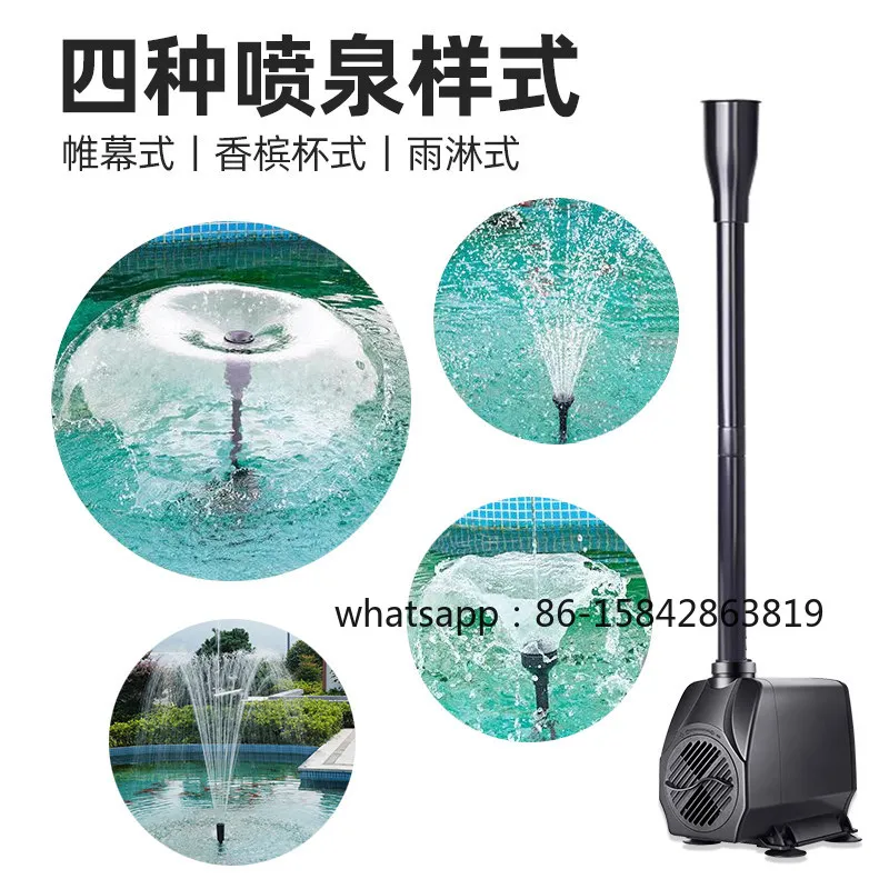 Outdoor 12V Solar Fountain Pump Fish Pond Landscaping Mushroom Head Fountain