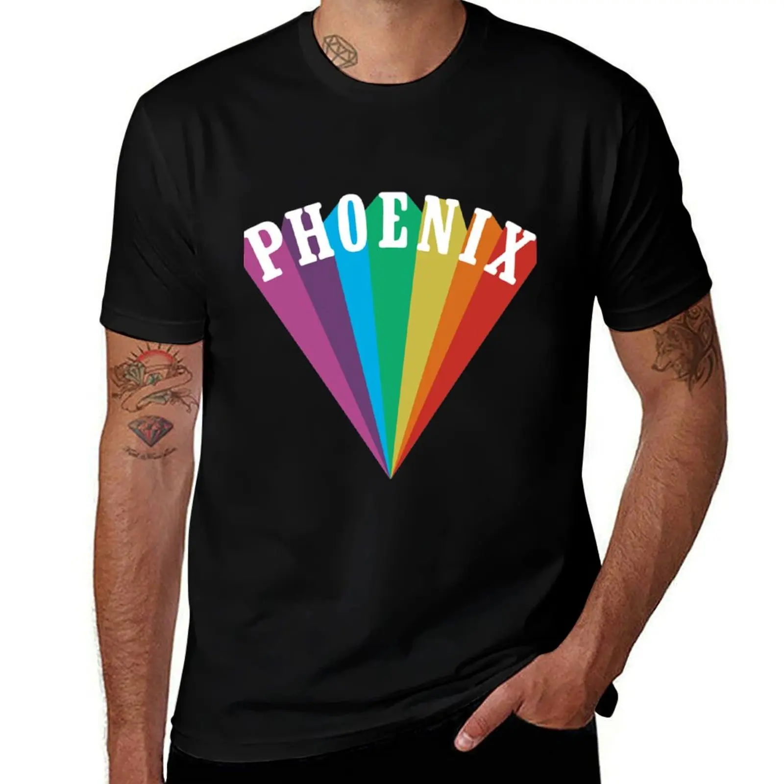 Phoenix Rainbow 2.0 Classic . T-Shirt Aesthetic clothing customizeds fruit of the loom mens t shirts