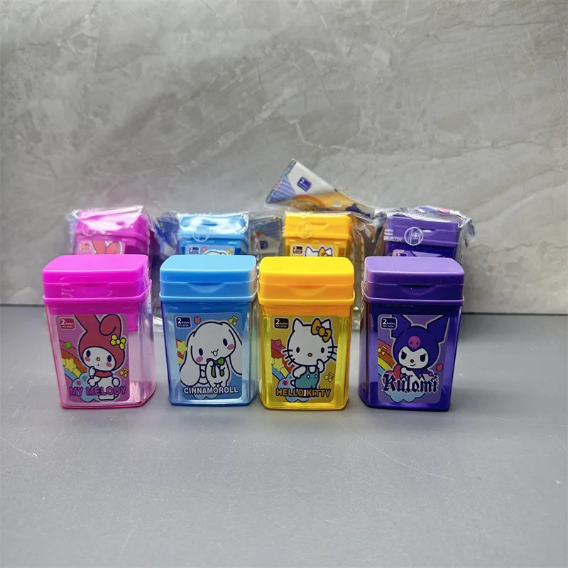 48pcs/box 2024 New Sanrio Kuromi Double Hole Pencil Pencil sharpener Student Stationery Supplies Wholesale Prize