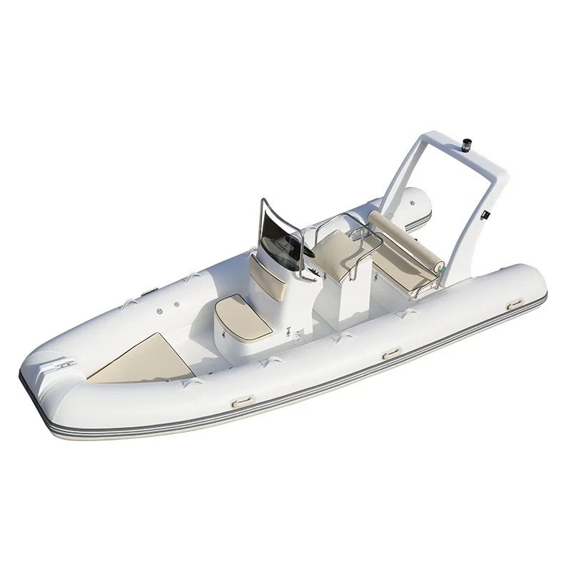 17FT Rhib 520 Hypalon قارب مضلع قابل للنفخ مع محرك خارجي #4