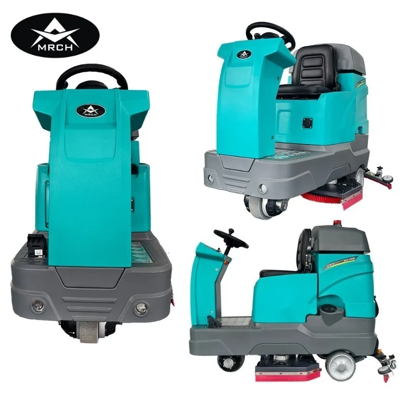 Airo Commercial Electric Burnishing Floor Cleaning Machine Best Tile Floor Sweeper Washer Asphalt Water Ride-On Scrubber Battery