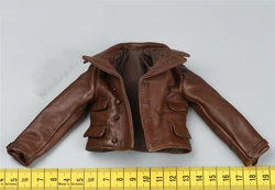 Scale 1/6 DID D80154 WWII Star of Africa Pilot Hero Hans Joachim Marseille E60060 Fashion Leather Coat Top For 12inch Slim Body