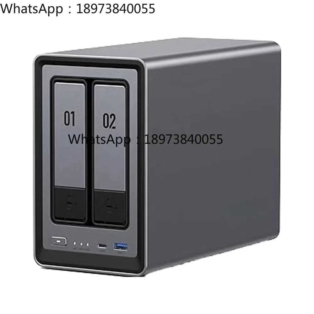 UGREEN NAS DXP2800 2-Bay Desktop NAS، N100 Quad-core CPU، 8GB DDR5 RAM، 2.5GbE، 2 * M.2 NVMe Slots، 4K، (بدون أقراص)
