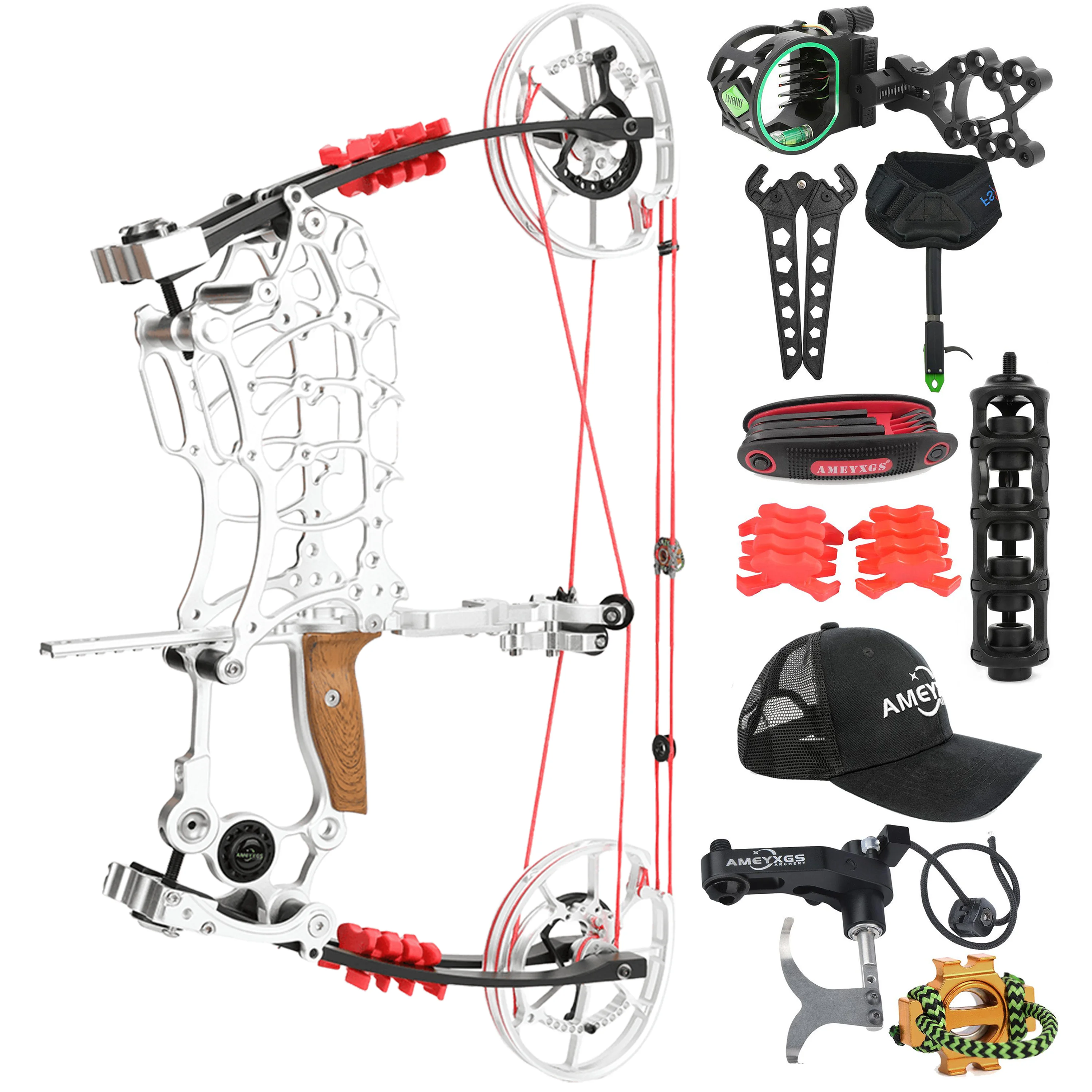 

Складной лук двойного назначения для стрельбы из лука, 30-70 фунтов, регулируемый охотничий стрельба по мишеням, тренировочные соревнования для взрослых, тренировки на открытом воздухе для начинающих