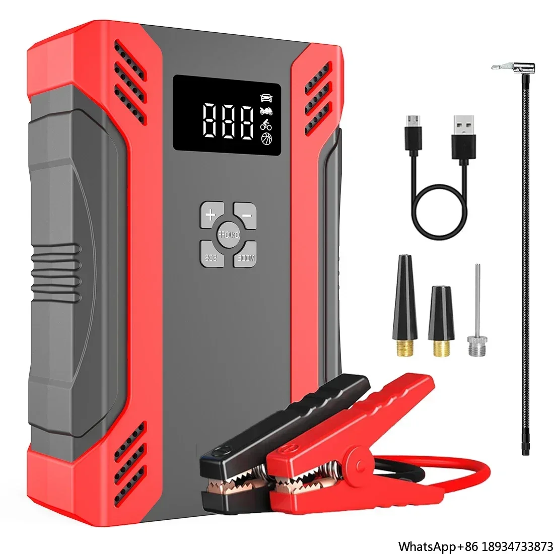 4 in 1 Car Jump Starter with air compressor 12V High Power Car Battery Jump Starter with Air Pump