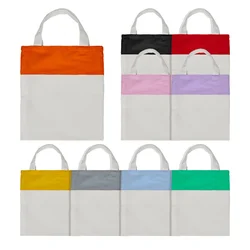 Sublimazione vuoto riutilizzabile Eco Friendly Tote Carry Bags borsa per la spesa a tracolla borsa da donna per regalo Logo personalizzato fai da te