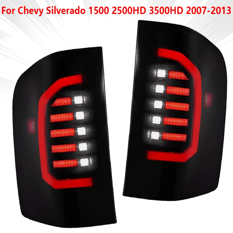 For Chevy Silverado 1500 2500HD 3500HD 2007-2013 Rear Tail Light Brake Tail Lamp Warning Light Driving Lamp Fog Light