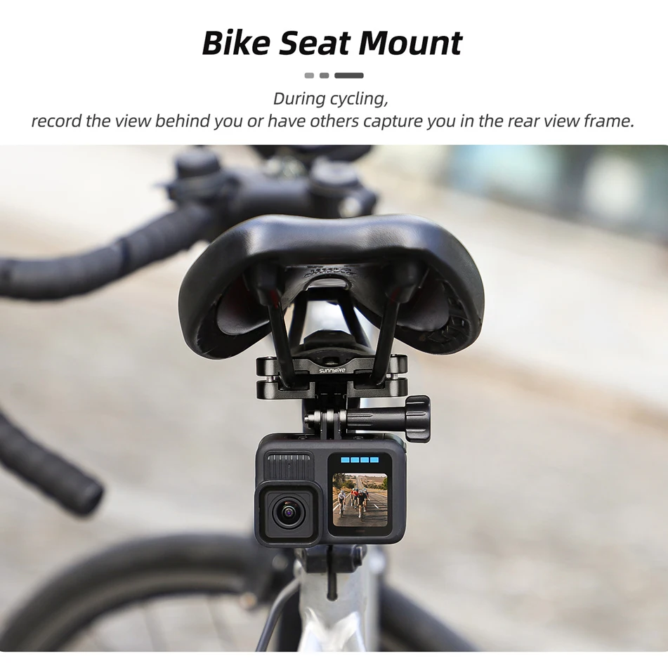 حامل السكك الحديدية لمقعد الدراجة/الدراجة لـ DJI OSMO Action5 4/Insta360 ACE Pro/Gopro Hero ملحقات رياضية قفل المسمار الإفراج السريع