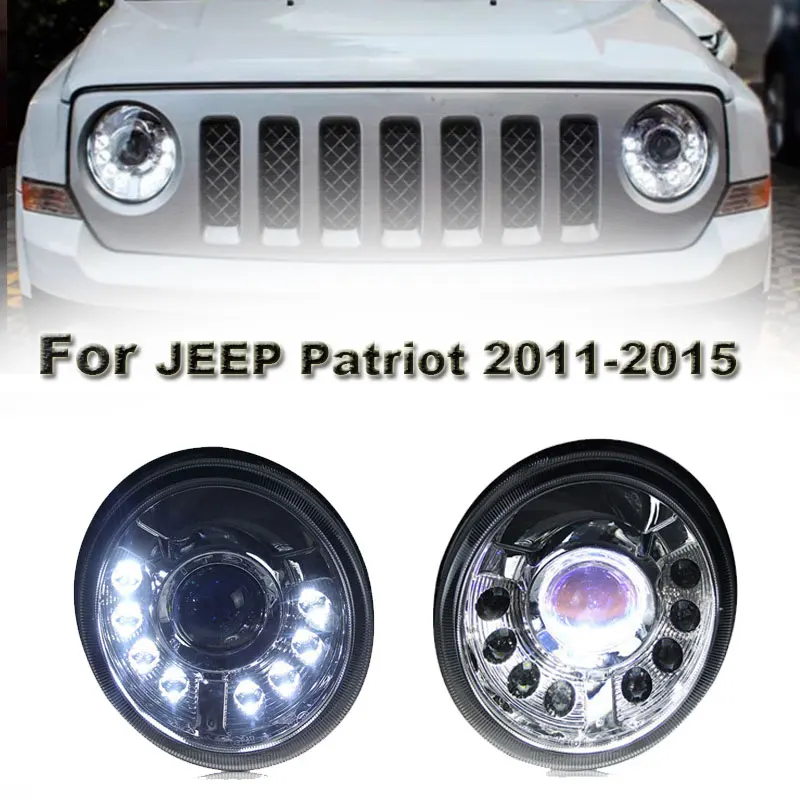 Car Accessories Head Lamp for Jeep Patriot 2011-2015 Headlights DRL Turn Signal High Beam Angel Eye Projector Lens