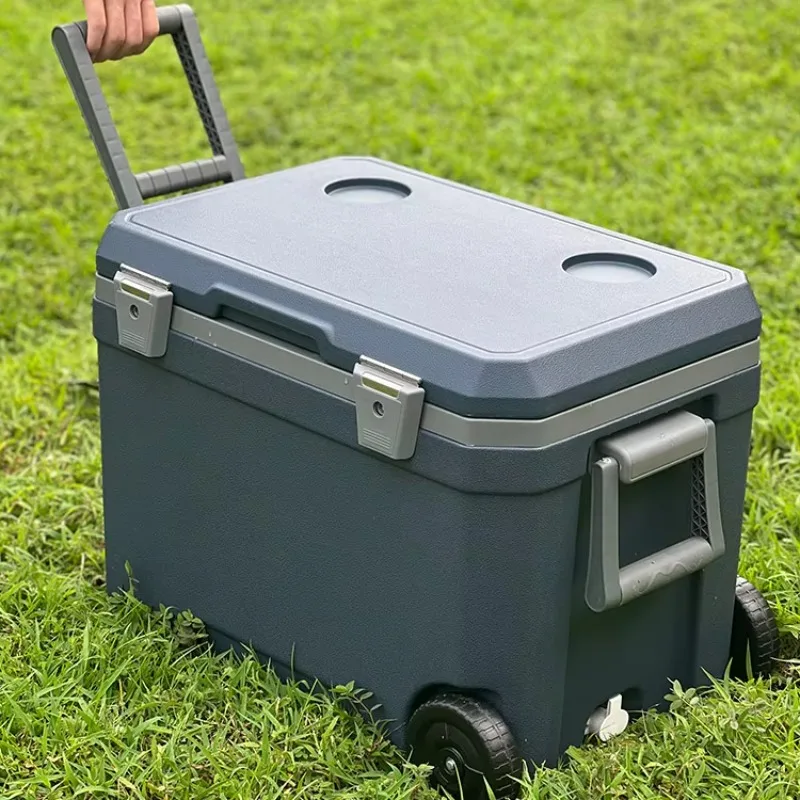 YTYINCold Chain Storage Outdoor Plastic Locking Big Picnic Ice Cooler Box With Handle And Wheel