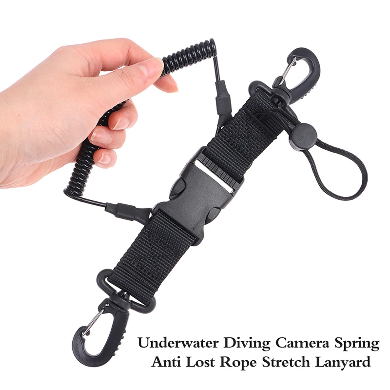 Underwater Diving Camera Spring Anti Lost Rope Stretch Lanyard Coil Strap for Swimming Diving Camera Supplies