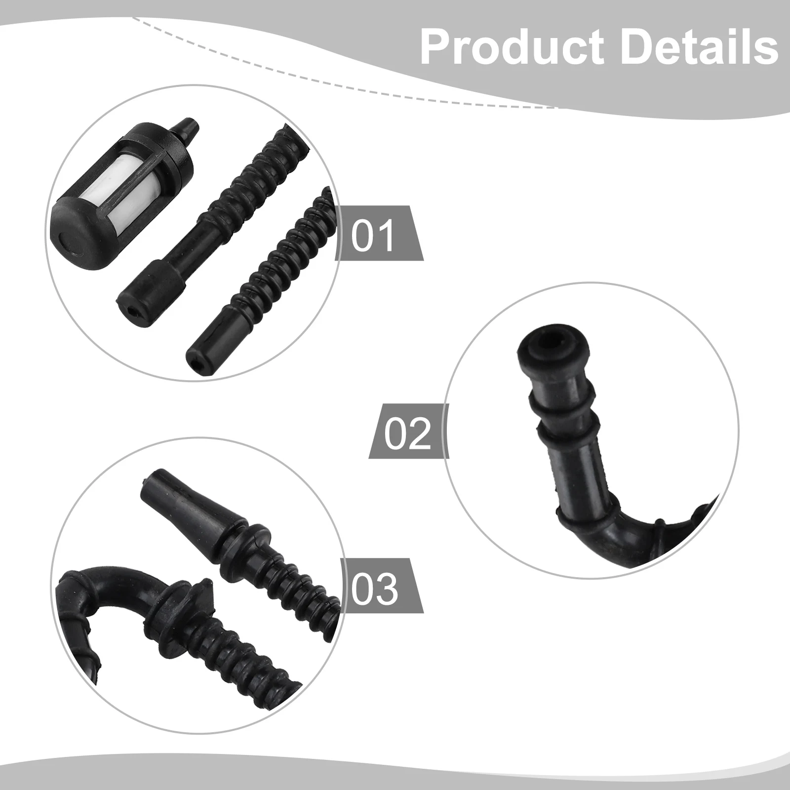 Impulse Line and Fuel Hose Filter Replacement Compatible with MS260 and Later Models 024 026 034 036 Chainsaws