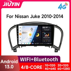 JIUYIN Android 13 Wireless CarPlay Android Auto Radio for Nissan Juke YF15 2010 2011 2012-2014 4G Car Multimedia GPS 2din