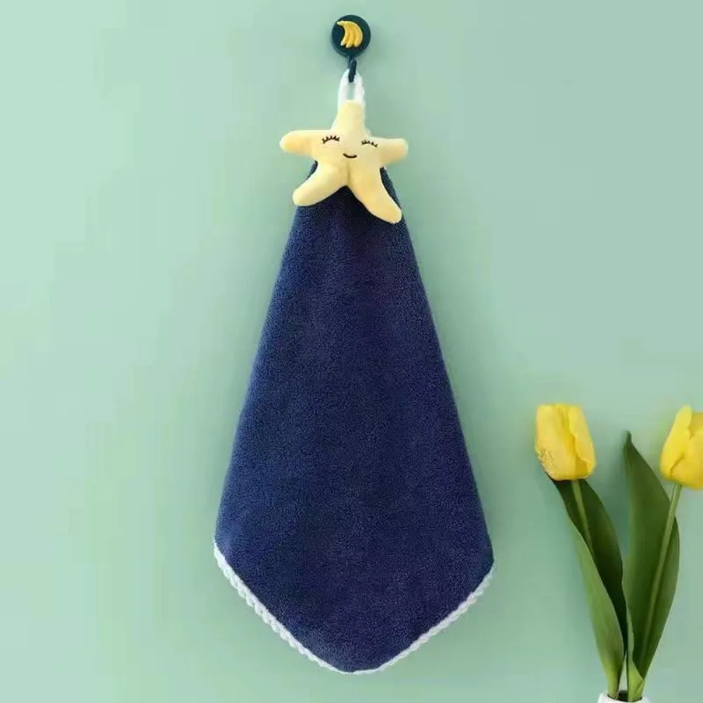 Reusable Coral Fleece Hand Towels Microfiber Cute Design Fingertip Towels Super Absorbent Microfiber Towels Bathroom Use
