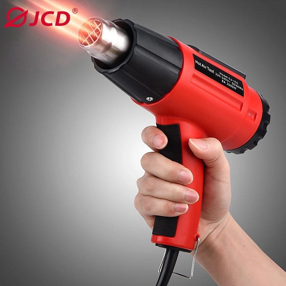 JCD High power Heat Gun 2000W Variable Advanced Electric Advanced Hot Air Gun Temperatures Adjustable Electric Heat Gun Tools