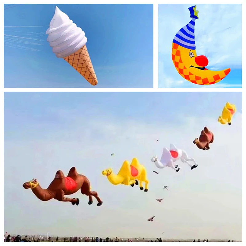 free shipping 10m Moon Cartoon kites for adults new camel soft kite Zebra Kite inflatable kite windsock serf steering wheel koi