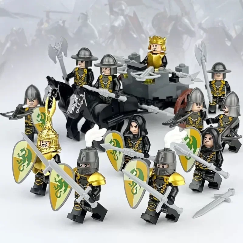 Antike römische Mittelalterritter, Bausteine, Figuren, Spielzeuge, Minifiguren, humanoide Puppen, Spielzeuge, Geburtstagsgeschenke. – Detail 3