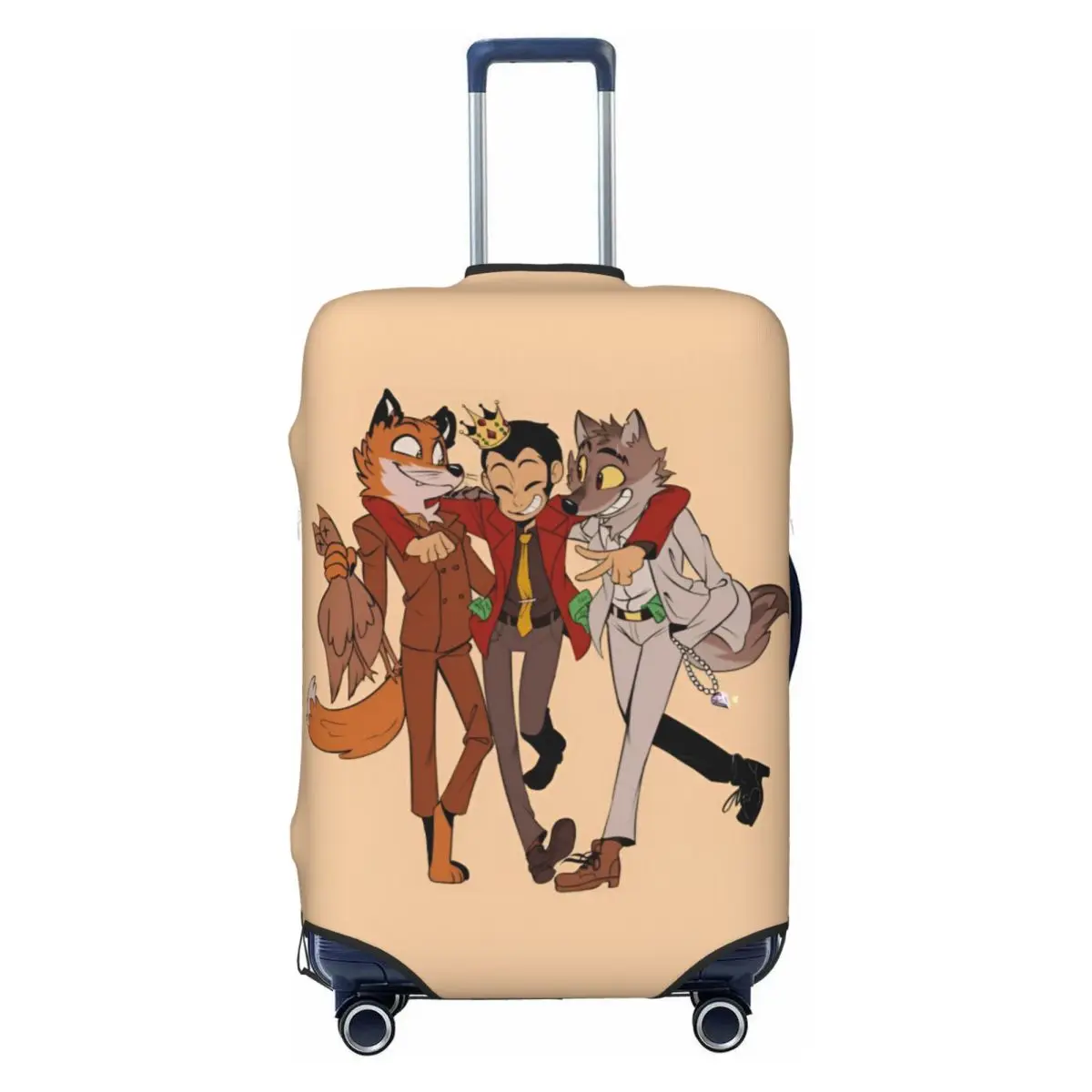 

Custom Bad Guys Luggage Cover Protector Funny Wolf Travel Suitcase Protective Cover for 18-32 Inch