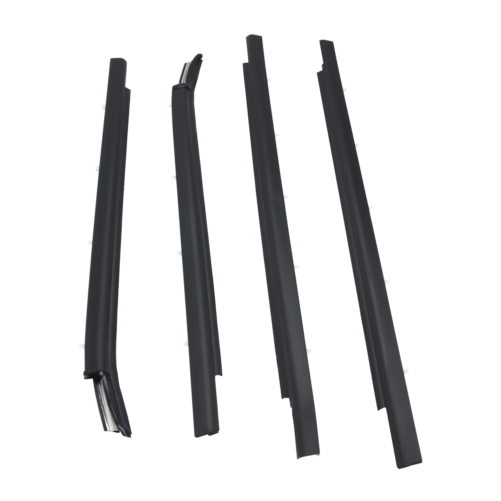 4pcs Weatherstrip Outer Lower Window For Toyota Tundra 2000-2006 Double Cab Car Mouldings Trim Exterior Accessories