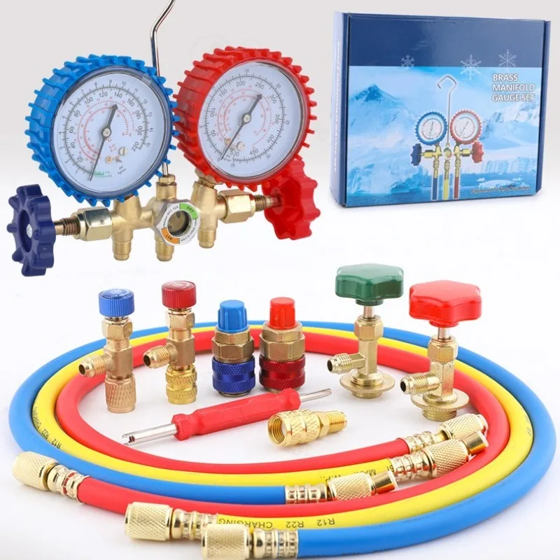 536 Digital AC Manifold Gauge Set, R134a Refrigerant Pressure Gauge for Household & Automotive Air Conditioner Charging