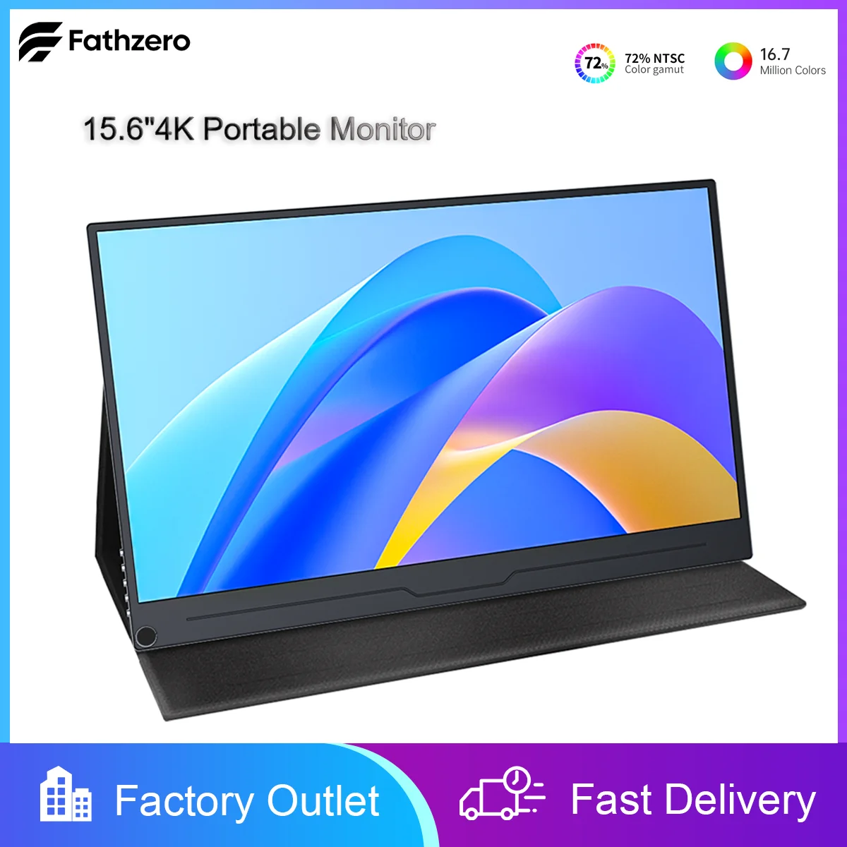 Monitor portátil de 15,6 polegadas, tela fhd 2160p ips, portas usb tipo c, para telefones celulares, laptop, jogos, tela estendida, sem toque