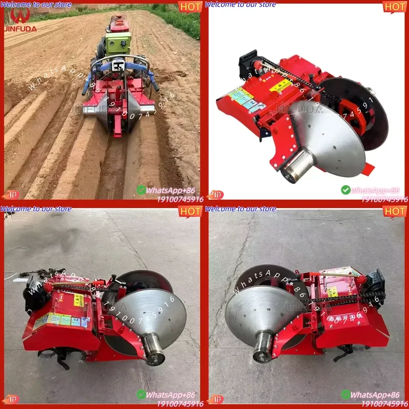 2026Hot Hot Sale Strawberry Ditching Ridger Machines Before Planting Ditch Gutter Making for Seeds Walking Tractor Use
