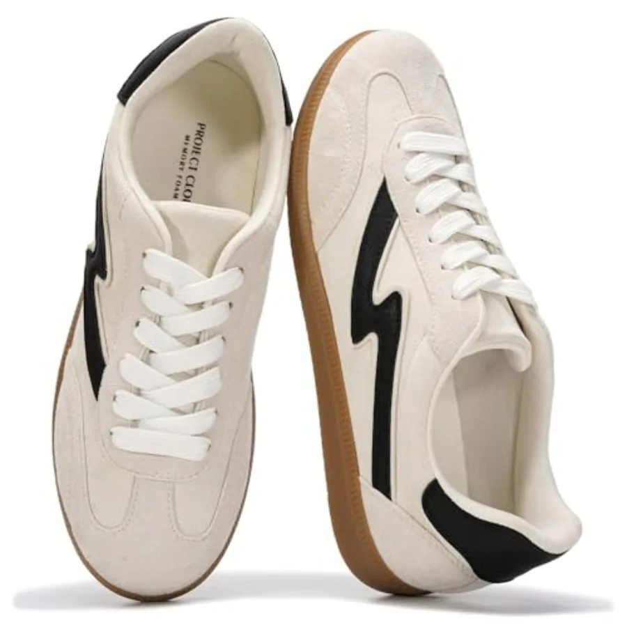 

Project Cloud Fashion Sneakers for Women 202 - Lace-Up Shoes Trendy Women Sneakers with Memory Foam Insole Women's Fashion Snea
