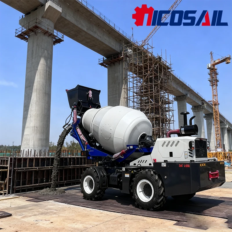 شاحنة خلط الخرسانة الصغيرة وشاحنة خلط الخرسانة ذاتية التركيب بطول 2.6 متر